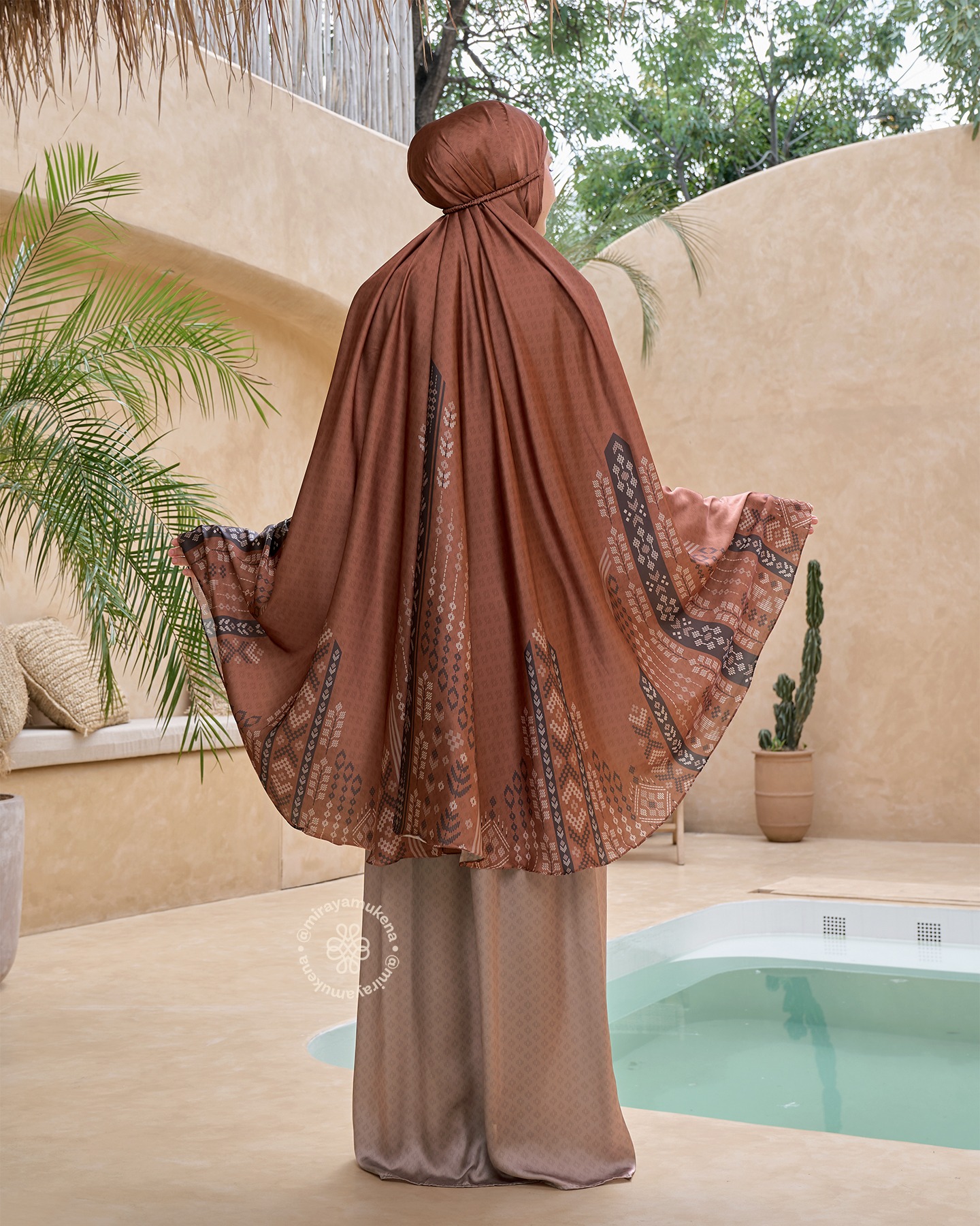 Mukena Travel Printing Miraya Serene Copper