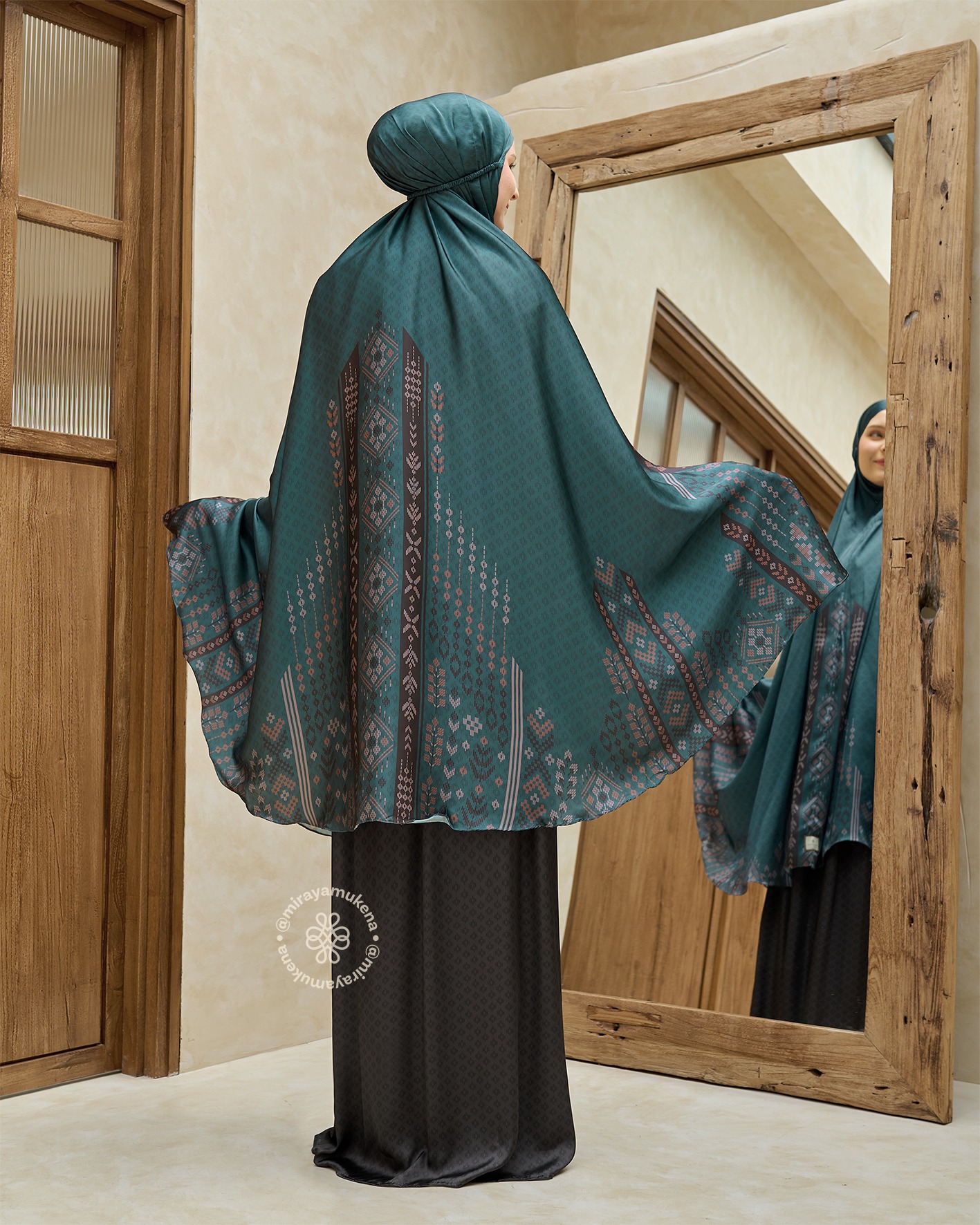 Mukena Travel Printing Miraya Serene Emerald