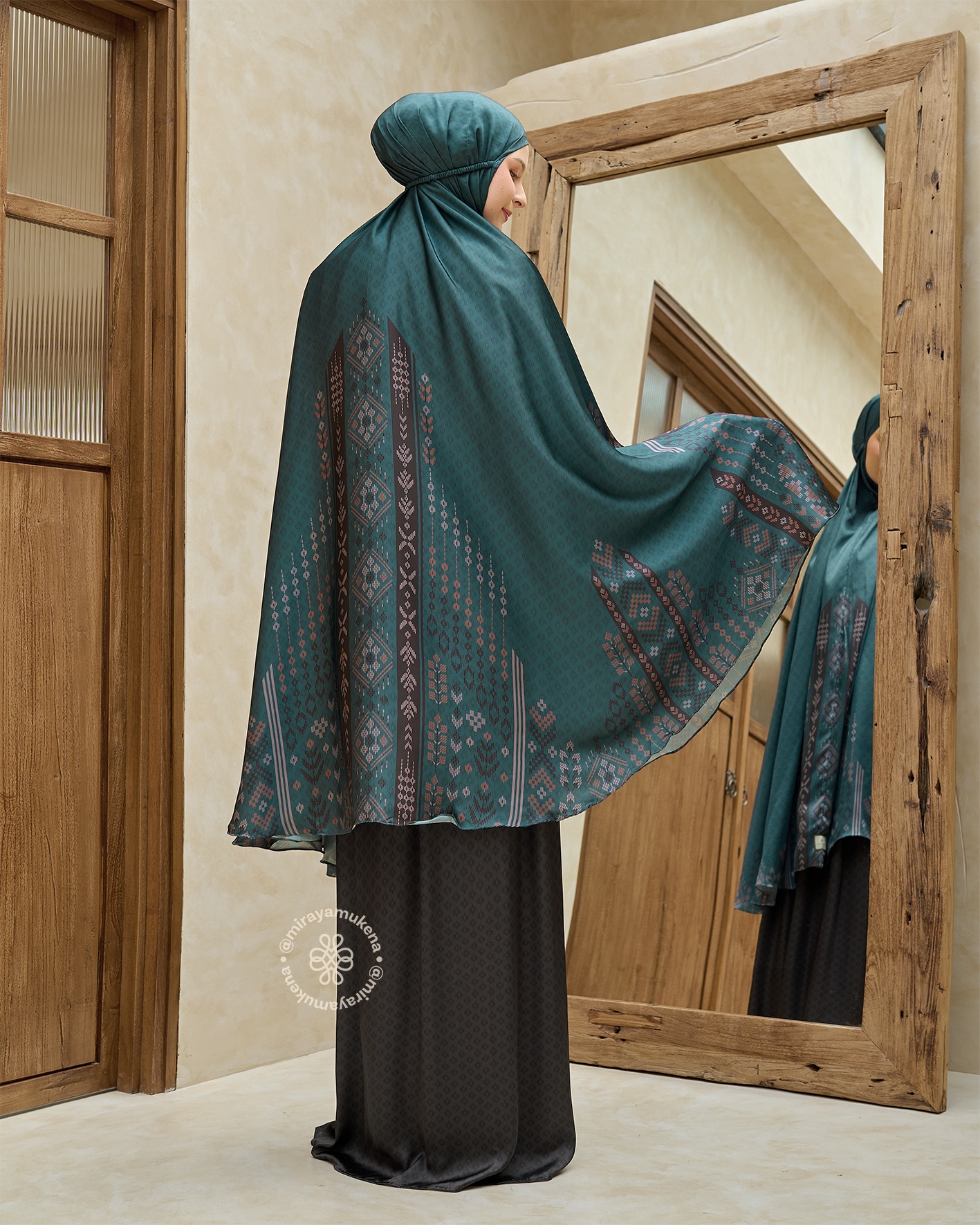 Mukena Travel Printing Miraya Serene Emerald