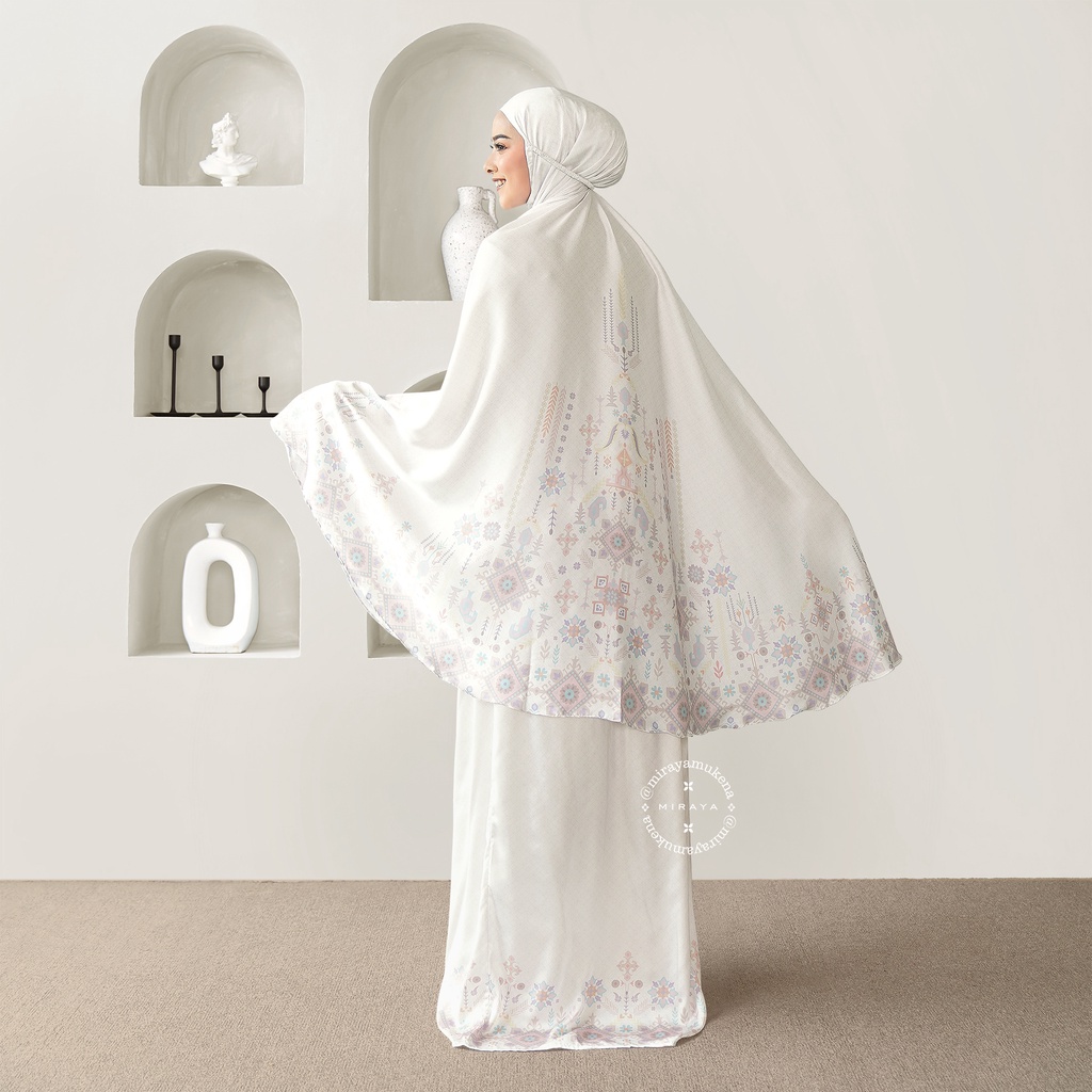 Mukena Travel Printing Miraya Folk BW