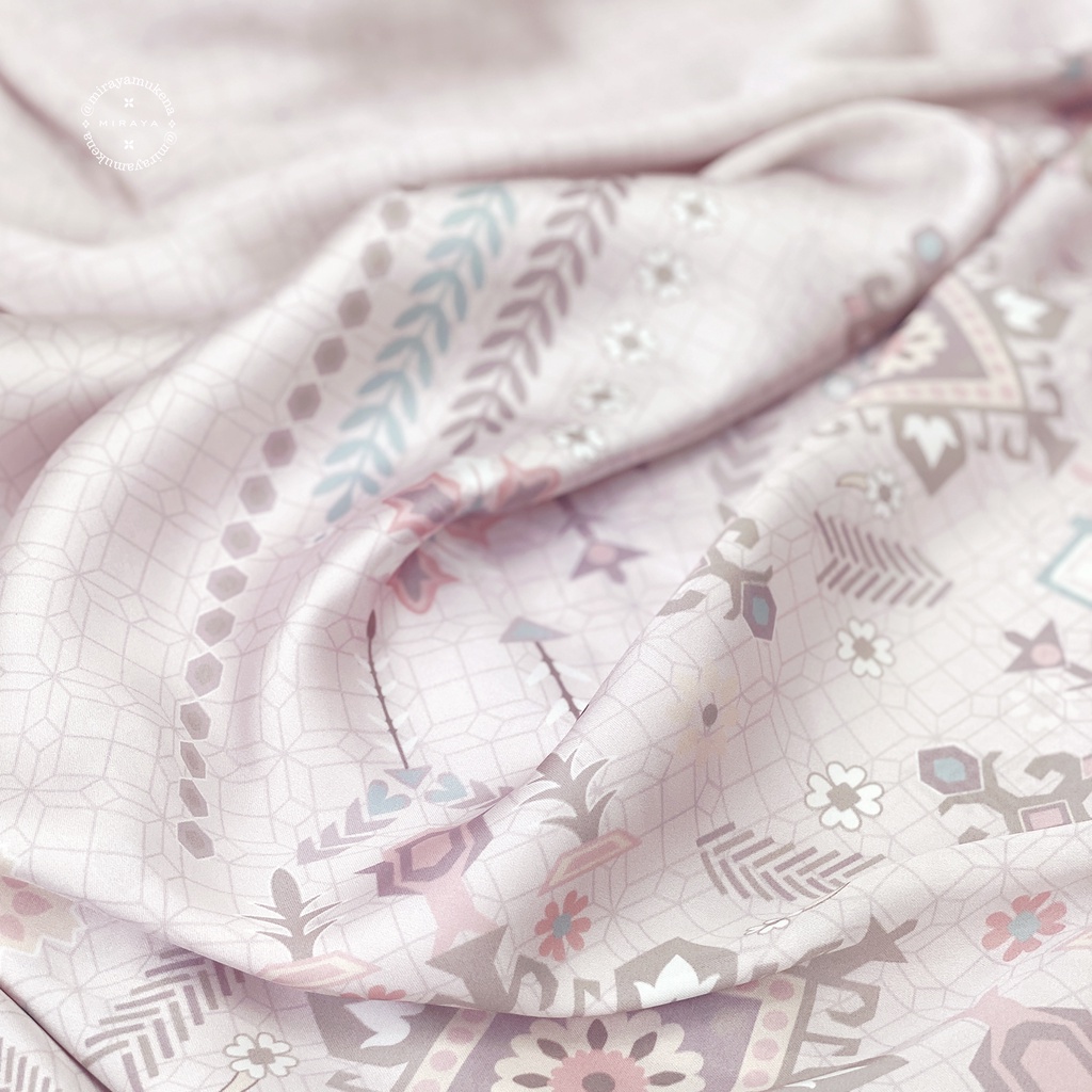 Mukena Travel Printing Miraya Folk Pink