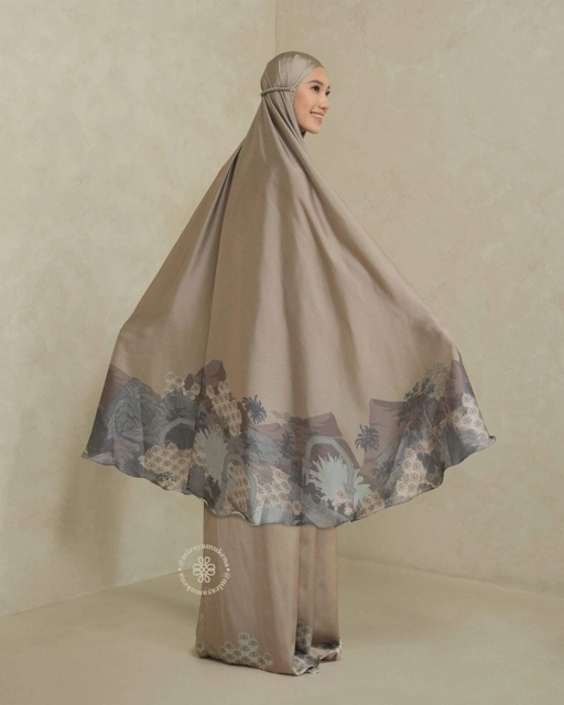 Image of Mukena Travel Printing Miraya Le Marais Gold