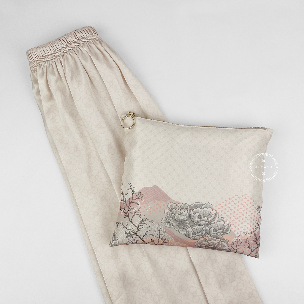 Mukena Travel Printing Miraya The Hills Off White