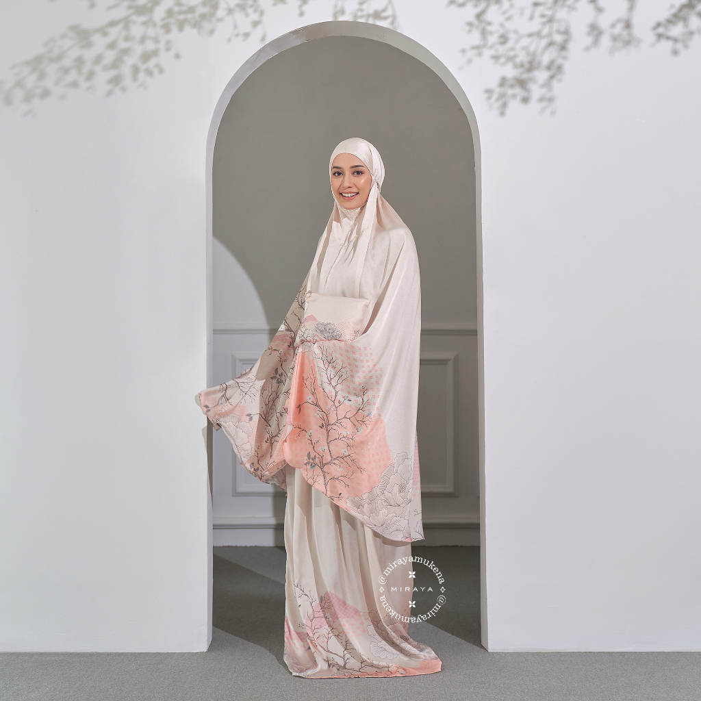 Mukena Travel Printing Miraya The Hills Off White
