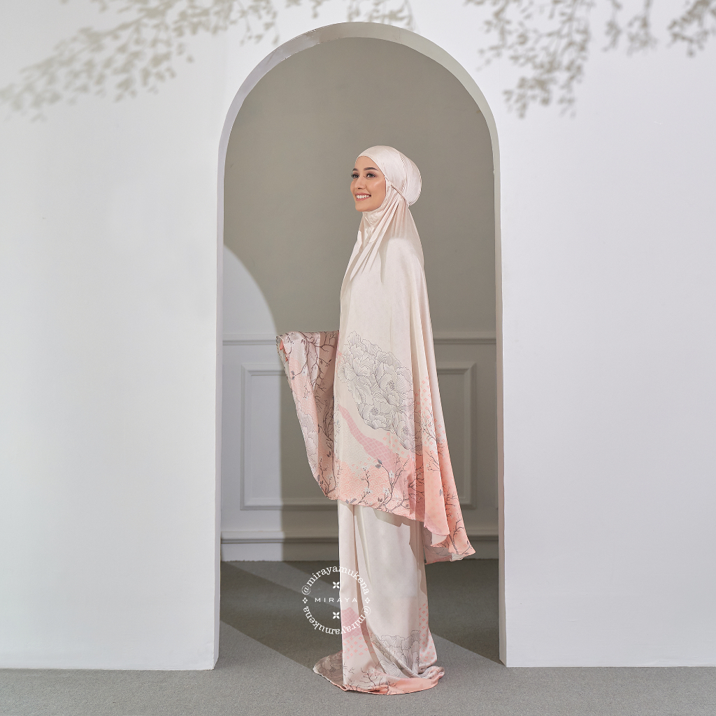 Mukena Travel Printing Miraya The Hills Off White
