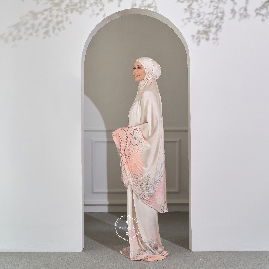 Mukena Travel Printing Miraya The Hills Off White