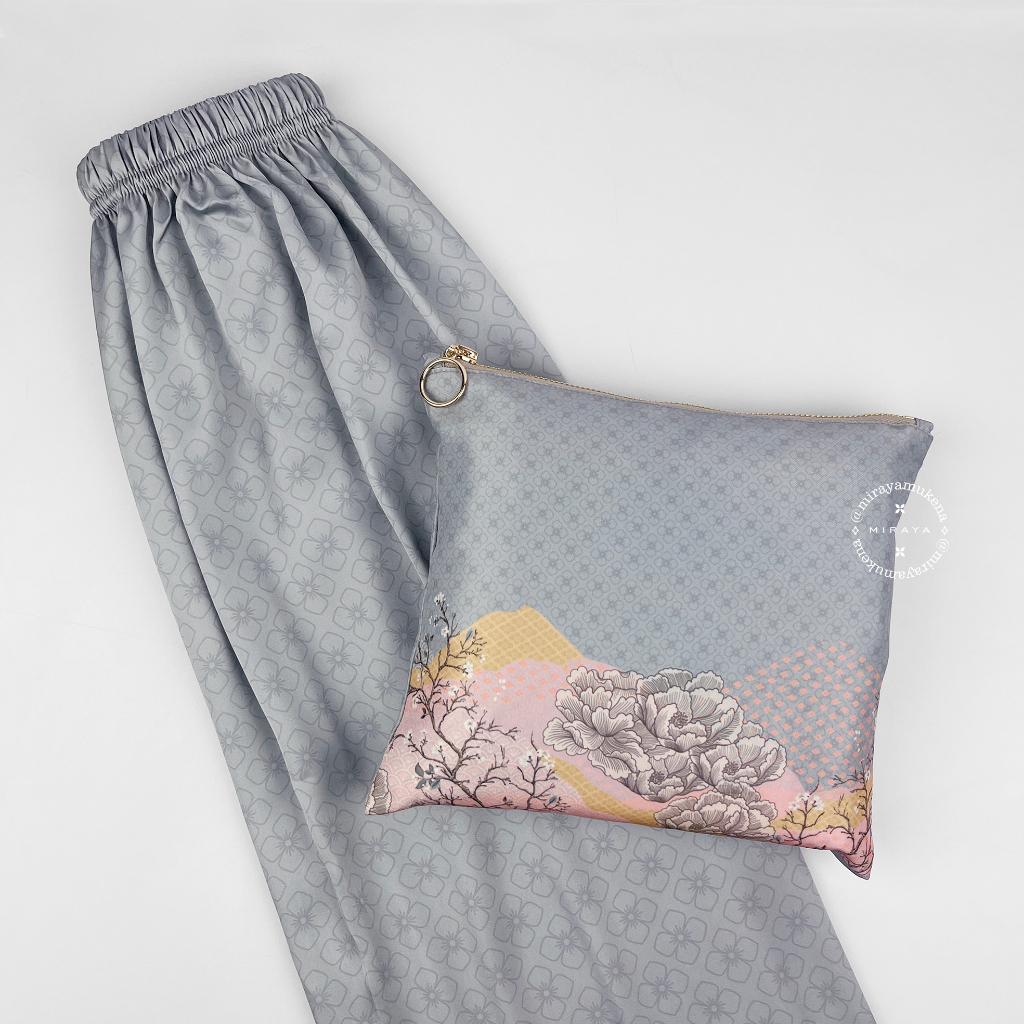 Mukena Travel Printing Miraya The Hills Dusty Blue