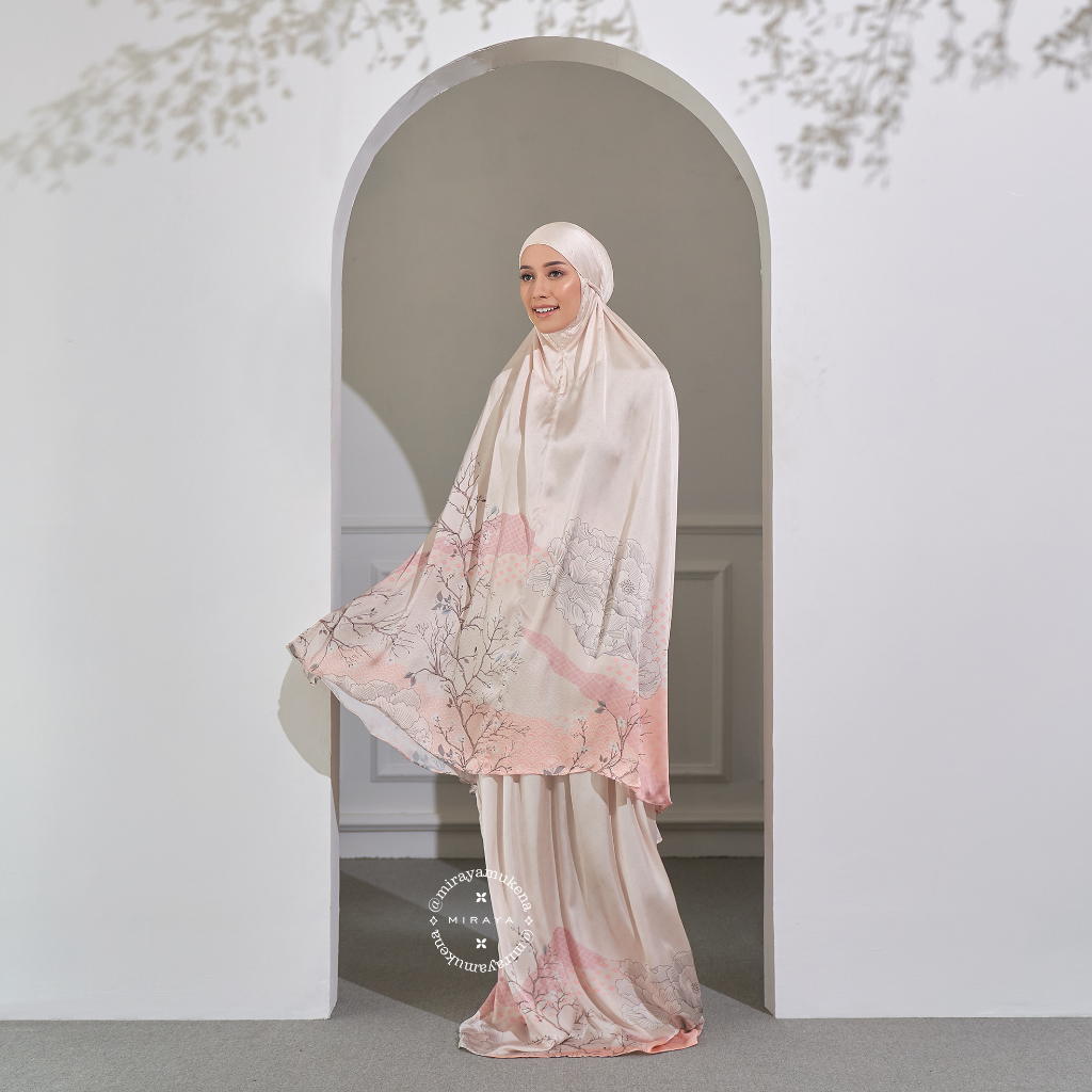 Mukena Travel Printing Miraya The Hills Off White