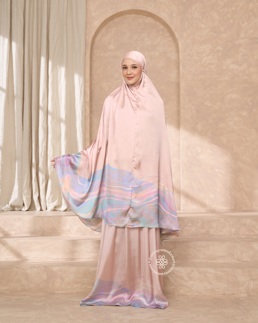 Mukena Travel Printing Miraya Flare Pomelo