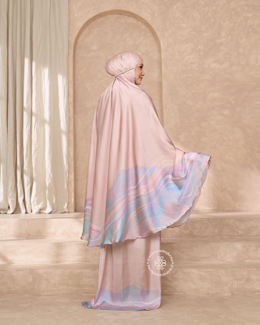 Mukena Travel Printing Miraya Flare Pomelo