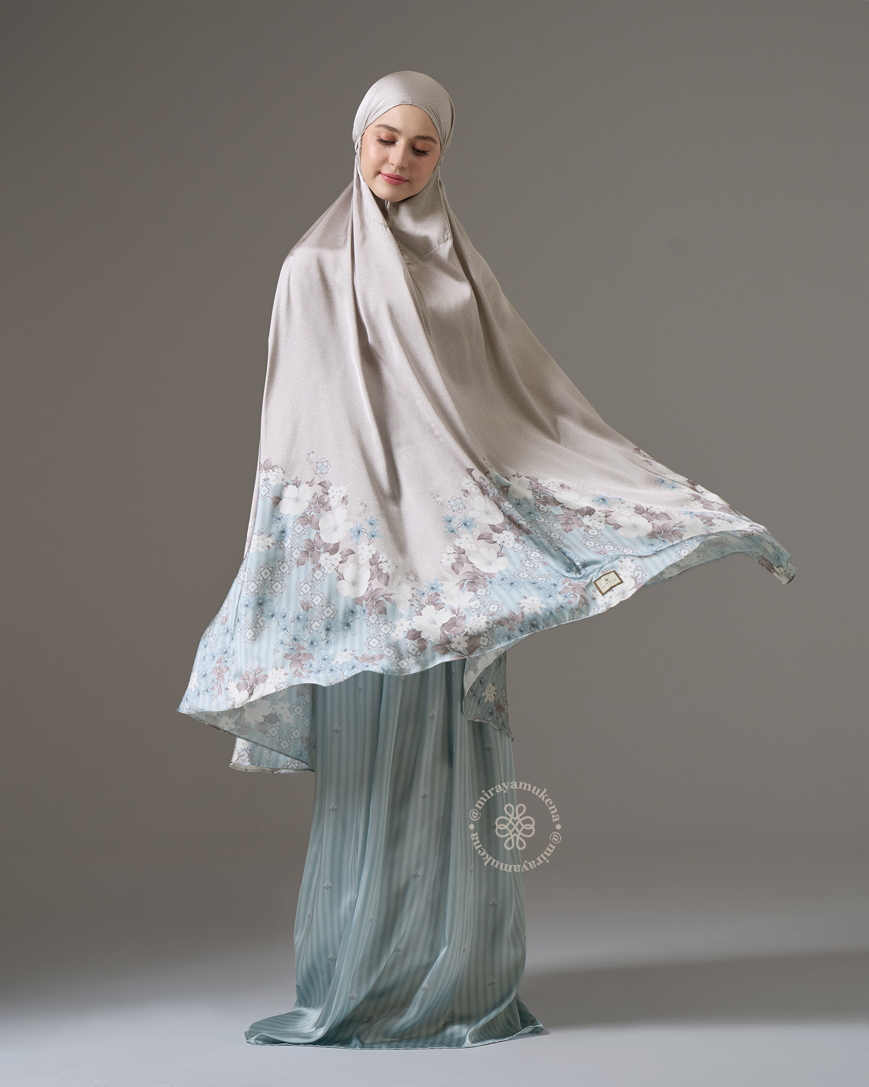 Mukena Travel Printing Miraya Lushmere Oat