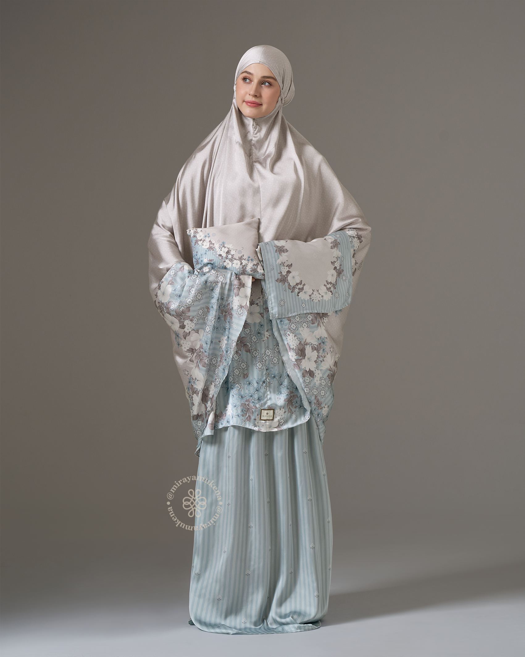 Mukena Travel Printing Miraya Lushmere Oat