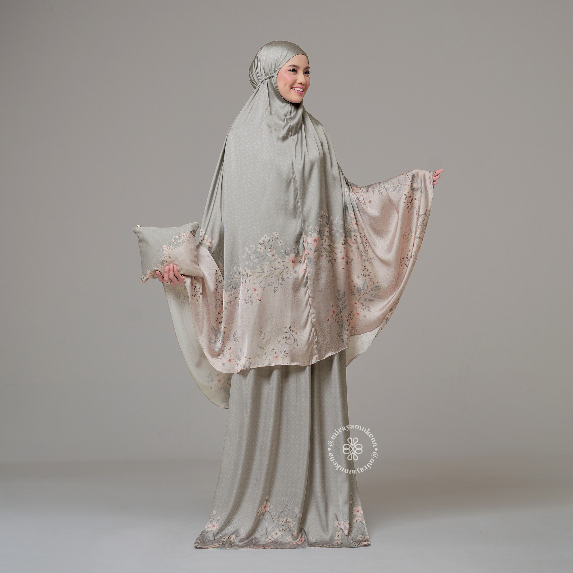 Mukena Travel Printing Miraya Wisteria Moss