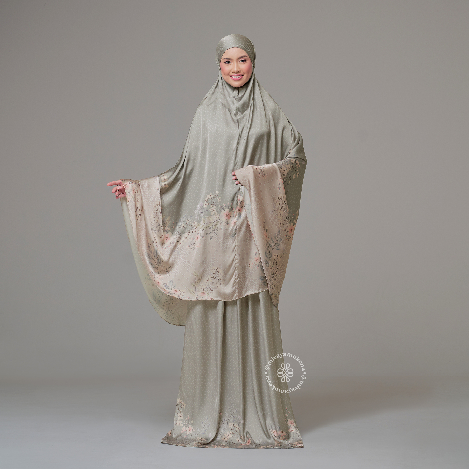 Mukena Travel Printing Miraya Wisteria Moss