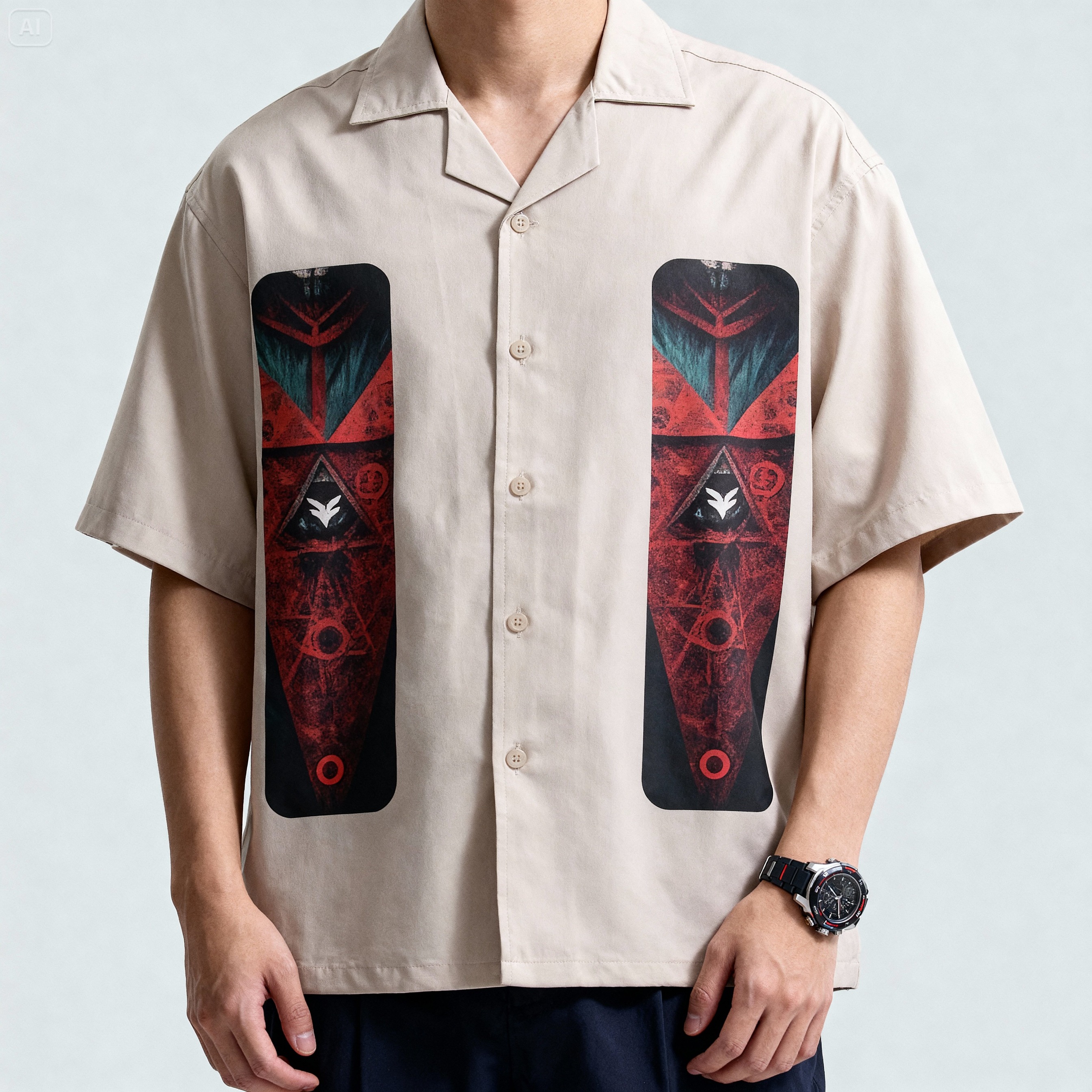 Boxy Shirt Oversize Printed