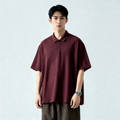 Image of Braid Oversized Polo Shirt 