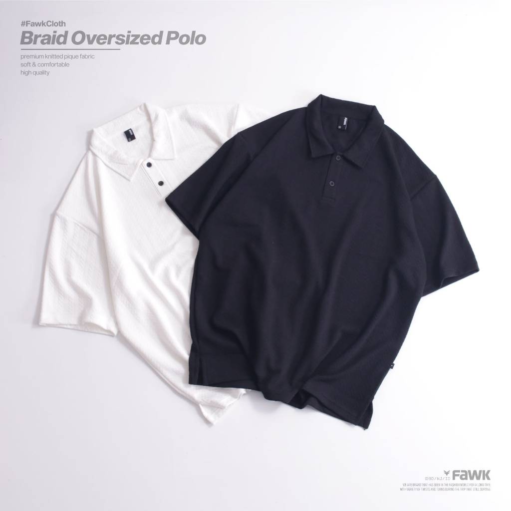 Braid Oversized Polo Shirt