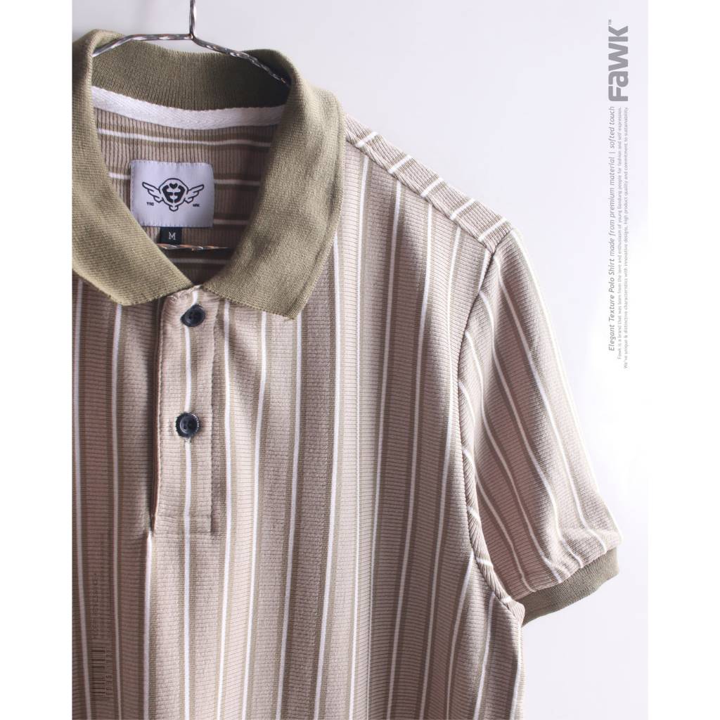 Milky Stripe Polo Shirt