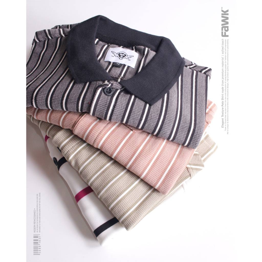 Milky Stripe Polo Shirt