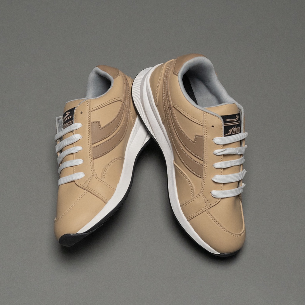 Sepatu Sneakers Wanita Johnson - Zeta Beige | Green | Black