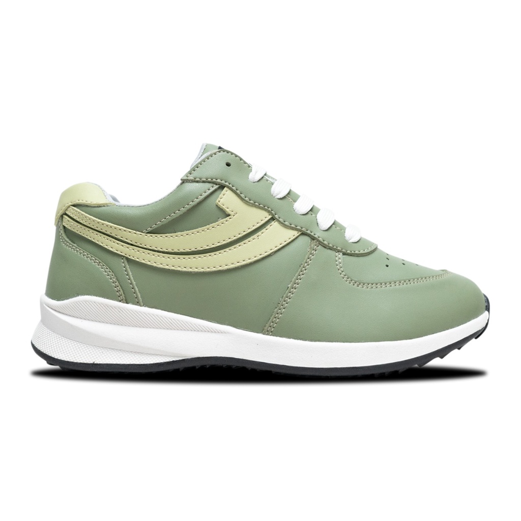 Sepatu Sneakers Wanita Johnson - Peta Green | Beige