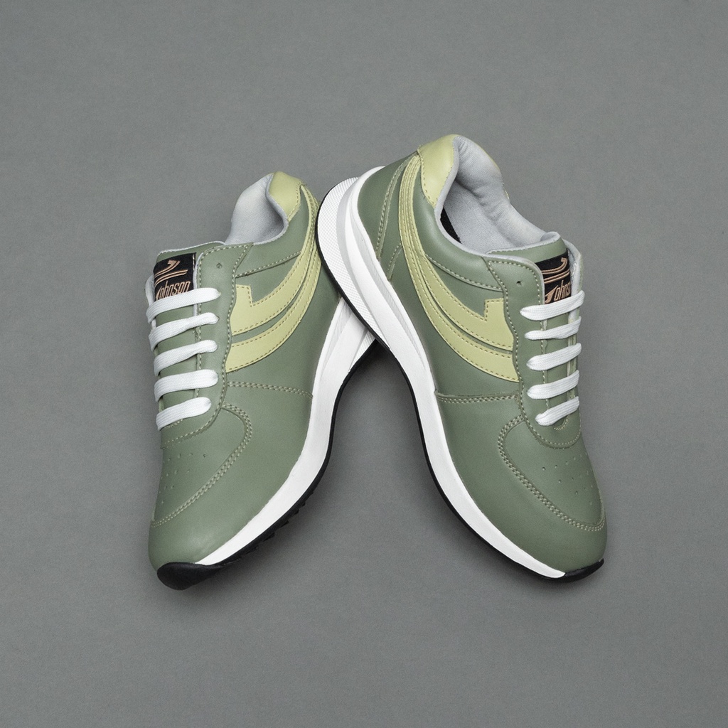 Sepatu Sneakers Wanita Johnson - Peta Green | Beige