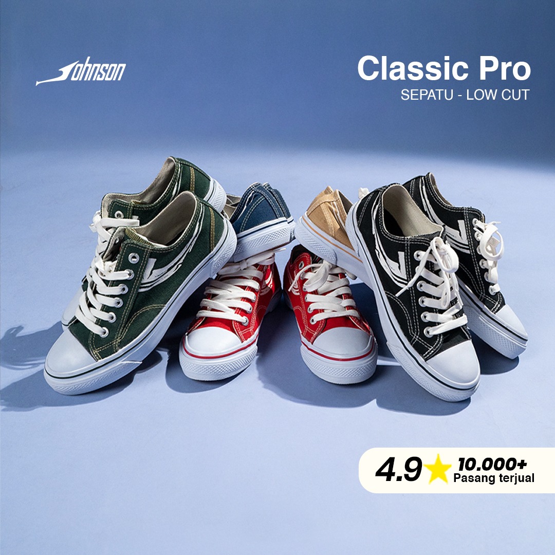 Johnson - Classic Pro Lowcut (LC) | Black White | Beige | Dusty Navy | Green | Red