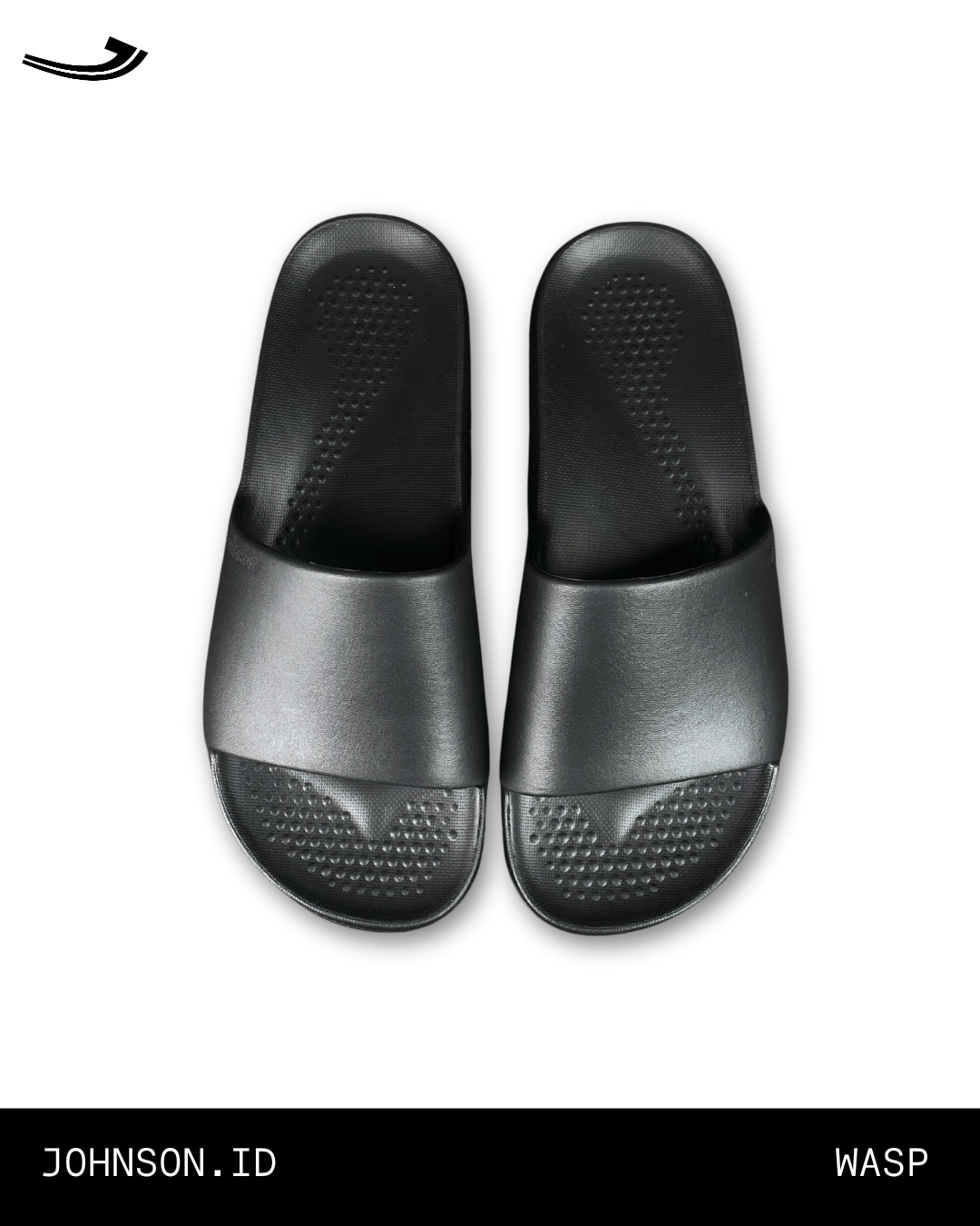 SANDAL SLIDE JOHNSON WASP - BLACK | WHITE | GREY