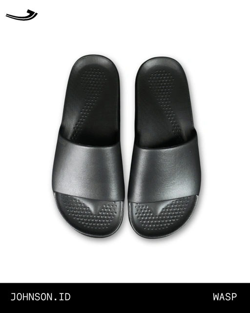 Image of SANDAL SLIDE JOHNSON WASP - BLACK