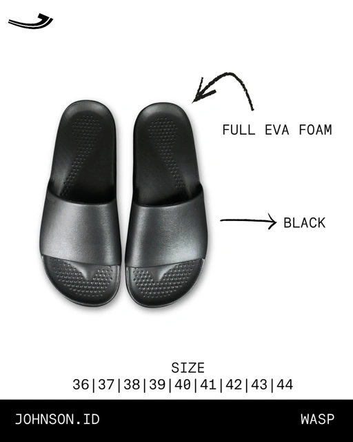 SANDAL SLIDE JOHNSON WASP - BLACK | WHITE | GREY