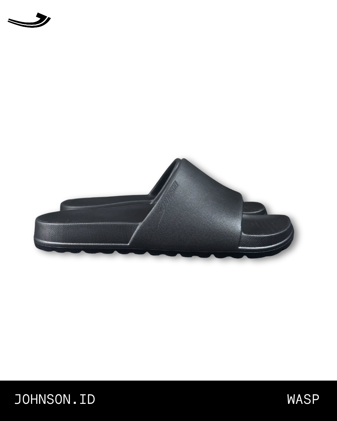 SANDAL SLIDE JOHNSON WASP - BLACK | WHITE | GREY