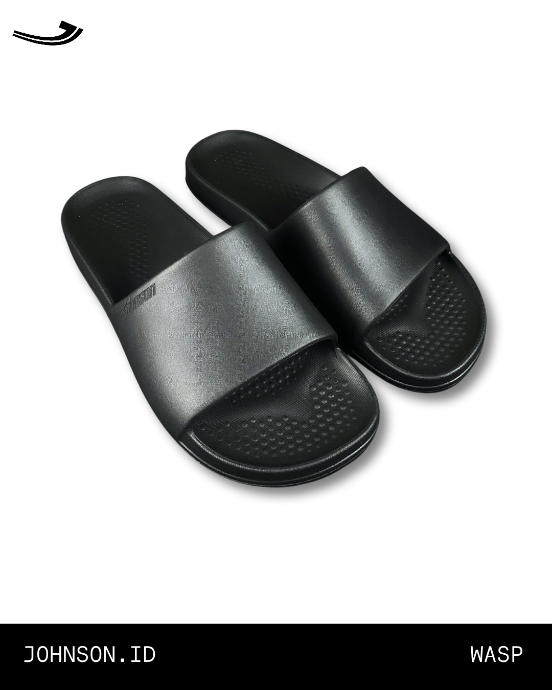 SANDAL SLIDE JOHNSON WASP - BLACK | WHITE | GREY