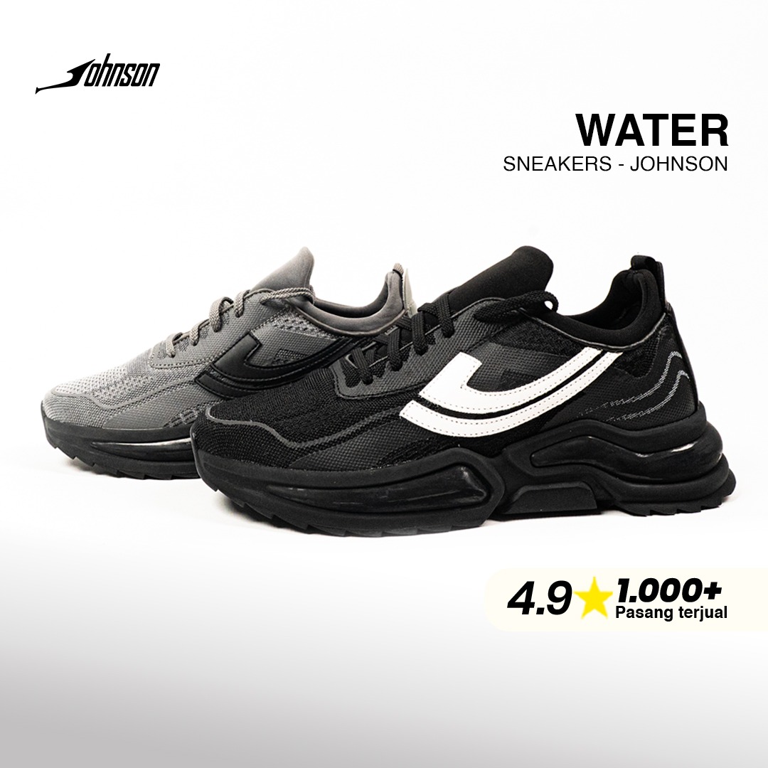 SEPATU SNEAKERS JOHNSON - WATER GREY