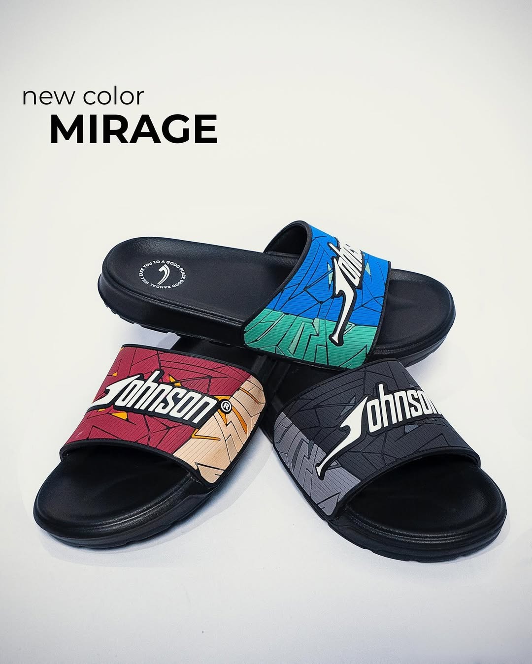 Sandal Slide Johnson - Mirage Blue | Maroon | Yellow | Grey
