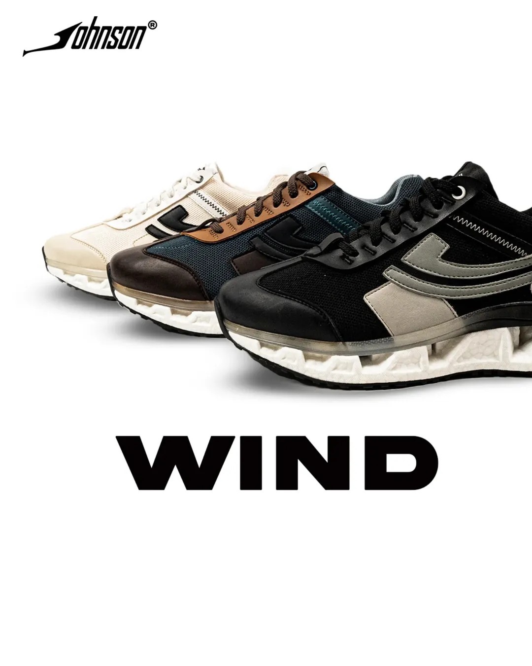 SEPATU SNEAKERS JOHNSON - WIND BLACK