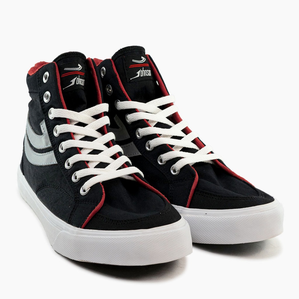 SEPATU SNEAKERS JOHNSON - ORION HIGHCUT (HC) BLACK WHITE 3M