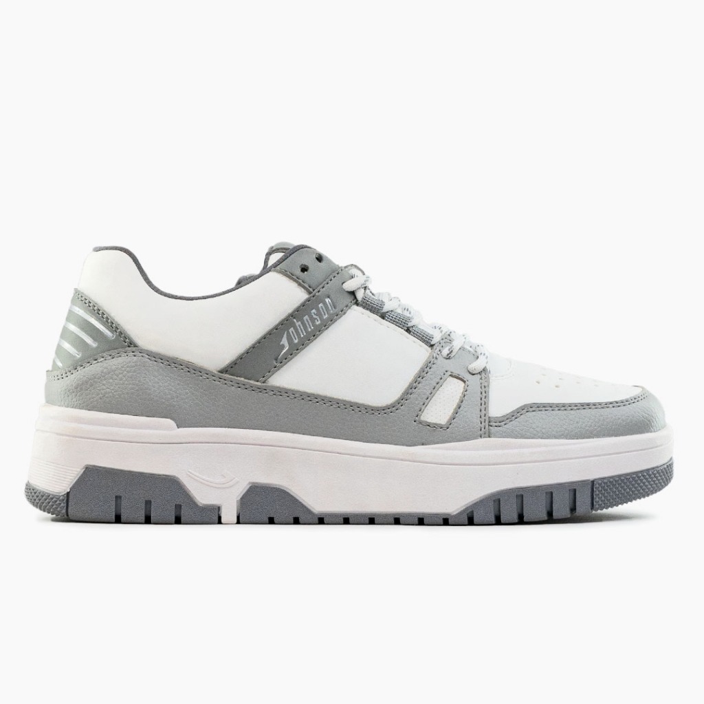 SEPATU SNEAKERS JOHNSON - SIRIUS WHITE GREY