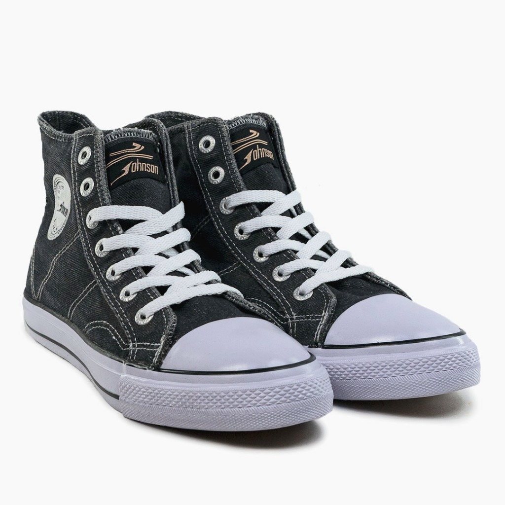 SEPATU SNEAKERS JOHNSON - CLASSIC HIGHCUT (HC) DENIM BLACK
