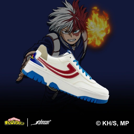 Image of SEPATU SNEAKERS JOHNSON X MY HERO ACADEMIA - TODOROKI