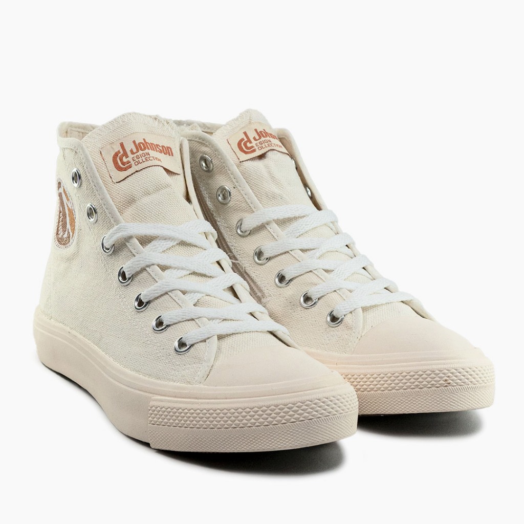 SEPATU SNEAKERS JOHNSON - ZIPPER HIGHCUT (HC) MILKY