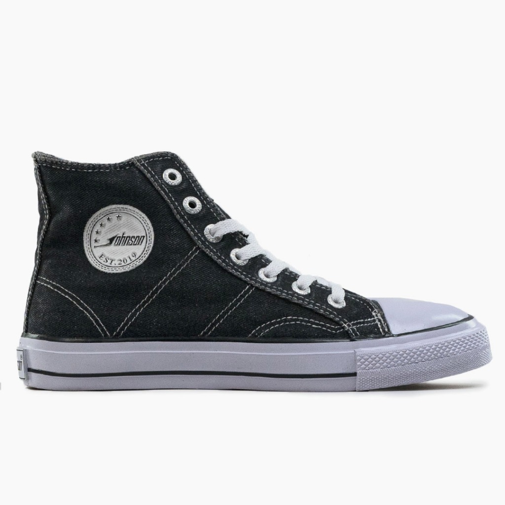 SEPATU SNEAKERS JOHNSON - CLASSIC HIGHCUT (HC) DENIM BLACK