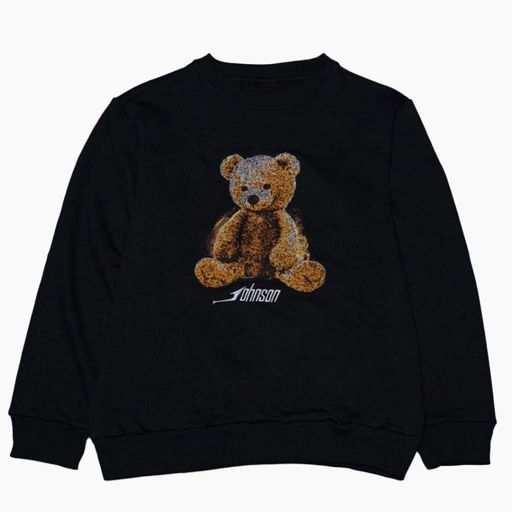 Image of Johnson - Crewneck Bear Black