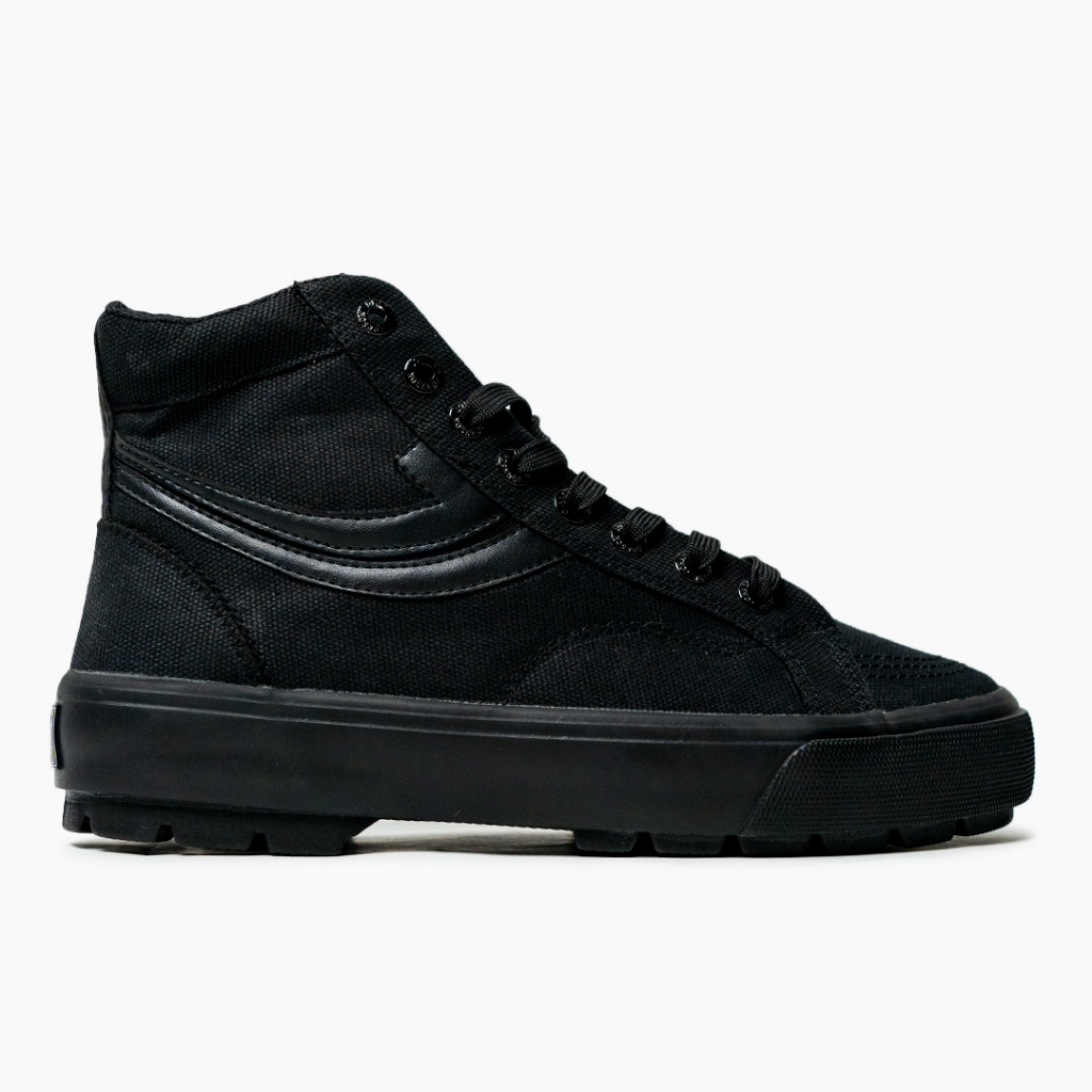 SEPATU SNEAKERS JOHNSON - SKY HIGHCUT (HC) ALL BLACK