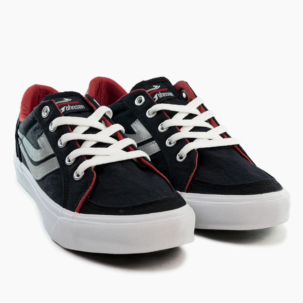 SEPATU SNEAKERS JOHNSON - ORION LOWCUT (LC) BLACK WHITE 3M