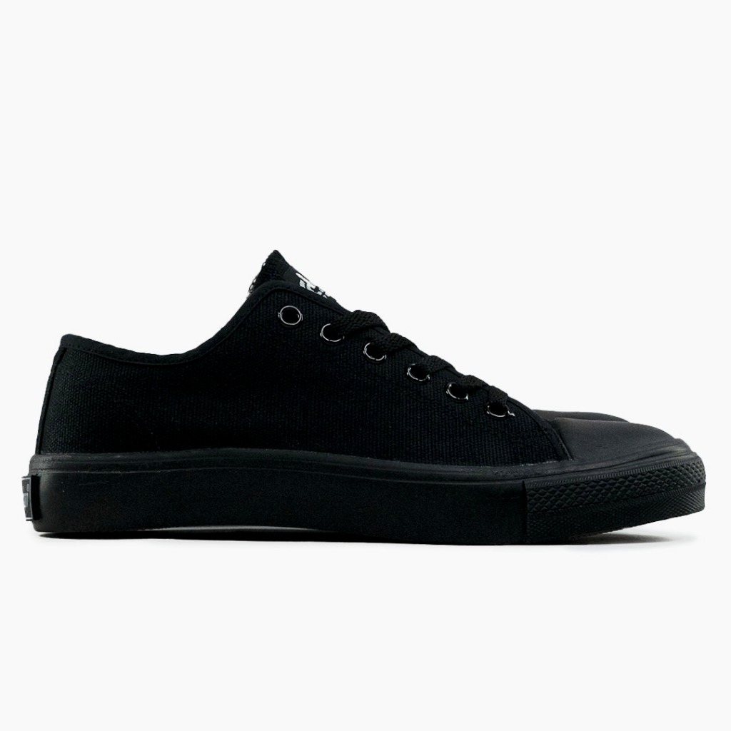SEPATU SNEAKERS JOHNSON - ZIPPER LOWCUT (LC) BLACK MONO