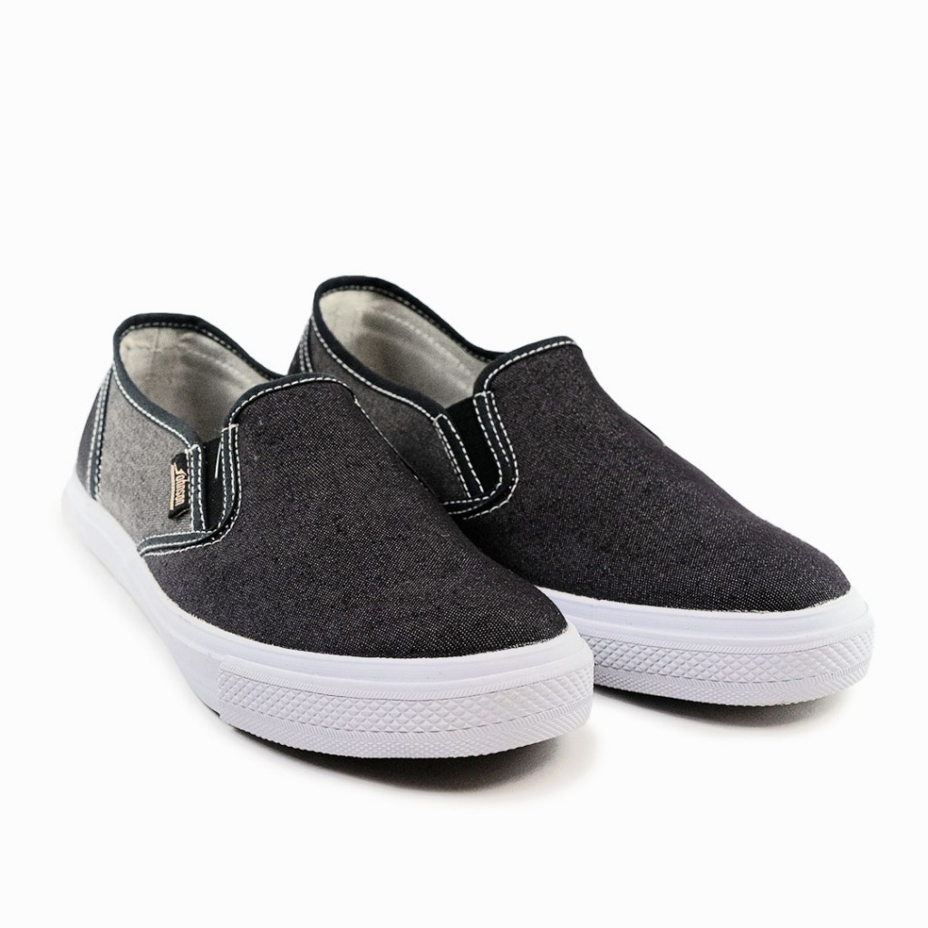 SEPATU SLIP-ON JOHNSON - VENUS BLACK GREY