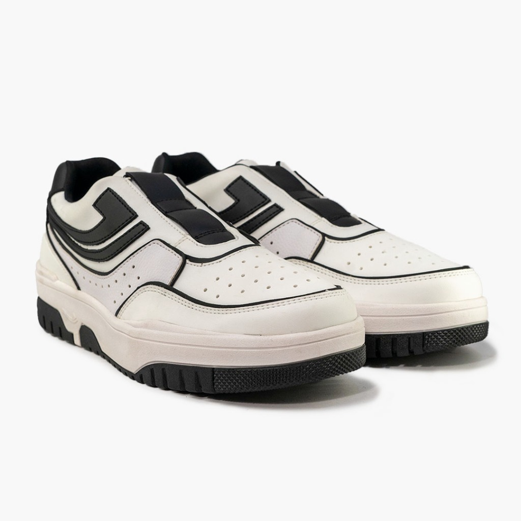 SEPATU SNEAKERS JOHNSON - MERCURY WHITE BLACK