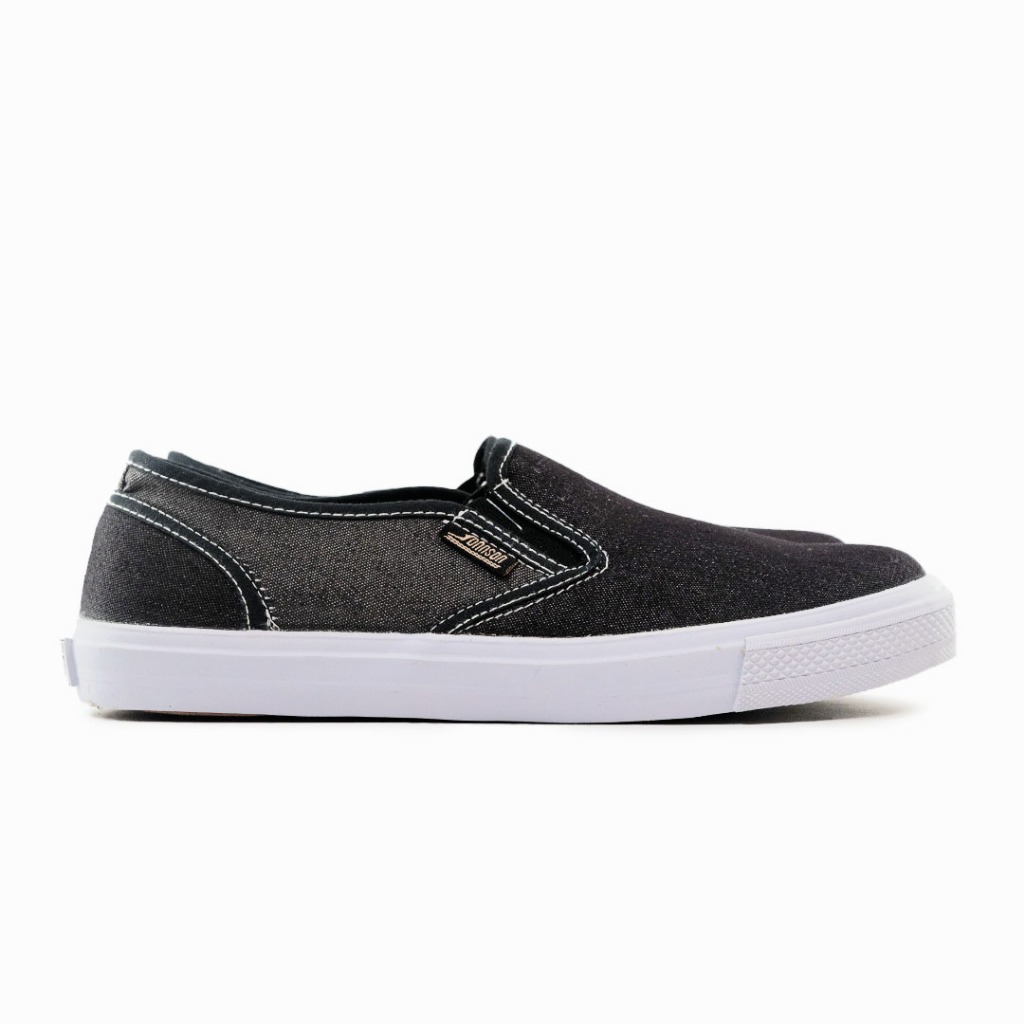 SEPATU SLIP-ON JOHNSON - VENUS BLACK GREY