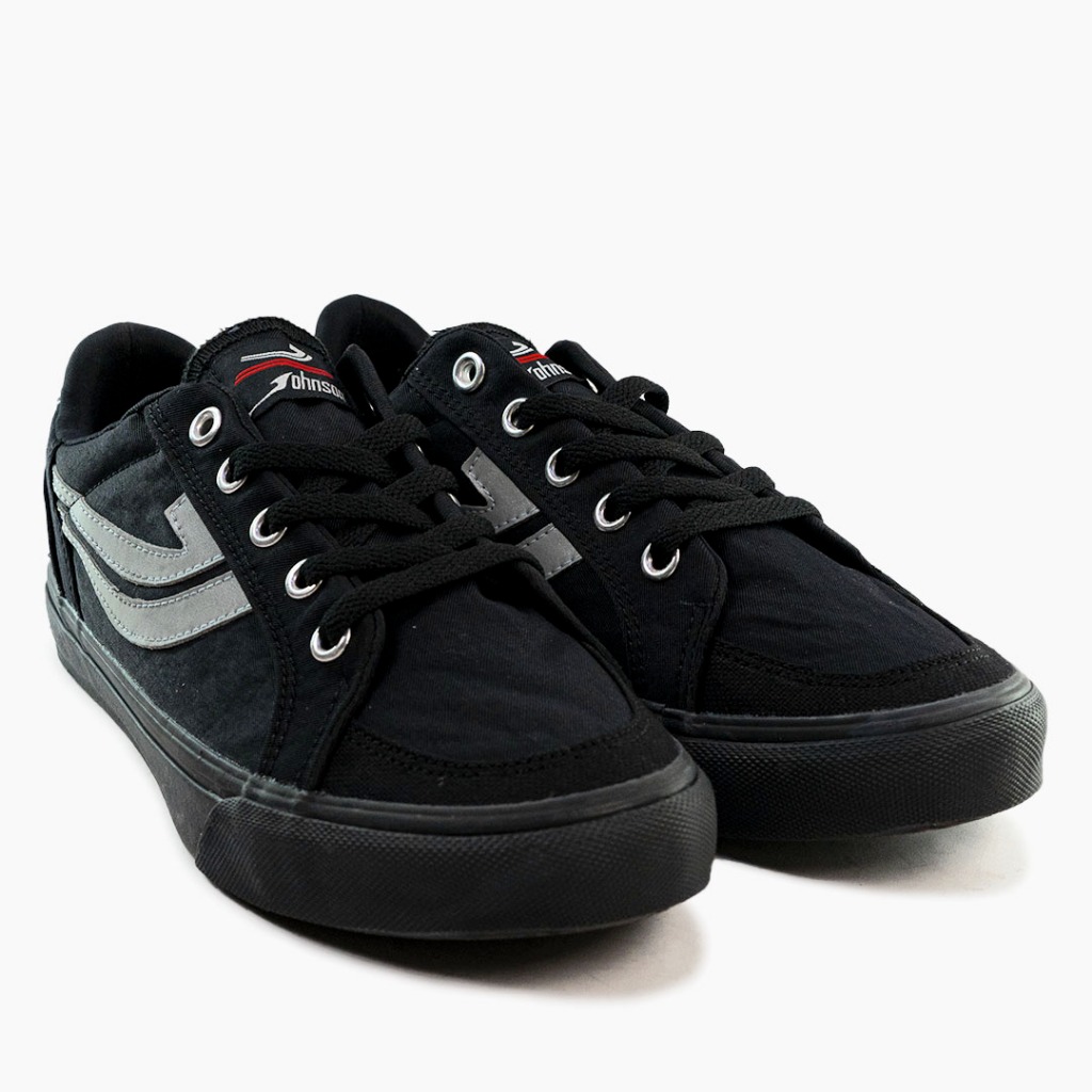 SEPATU SNEAKERS JOHNSON - ORION LOWCUT (LC) ALL BLACK