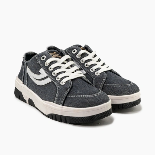 SEPATU SNEAKERS JOHNSON - ORACLE LOWCUT (LC) DENIM BLACK